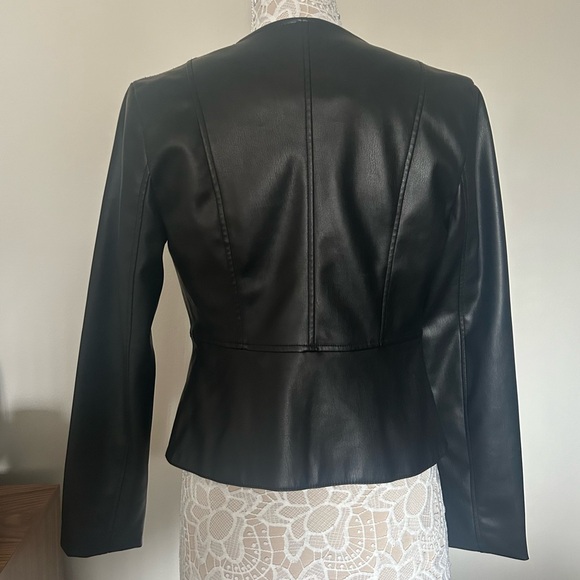 ZARA - Faux Leather Jacket in BLACK - Picture 4 of 10